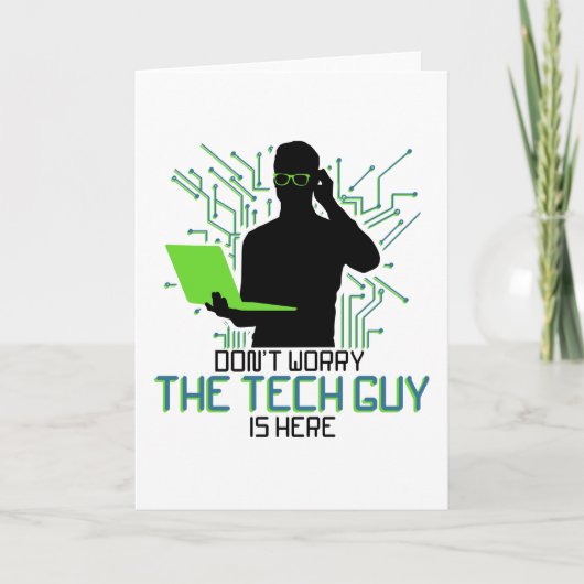 De technische ondersteuning maakt zich geen zorgen kaart (Voorkant)