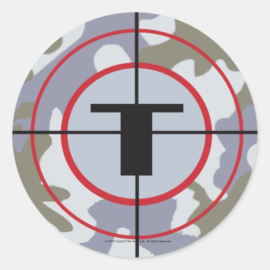 De Techno-stam Logo Ronde Sticker (Voorkant)