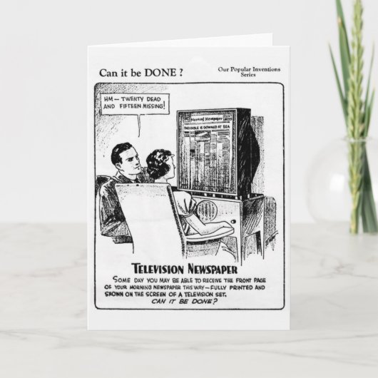 De  Technologie-Kaart van 1930 Feestdagen Kaart (Voorkant)