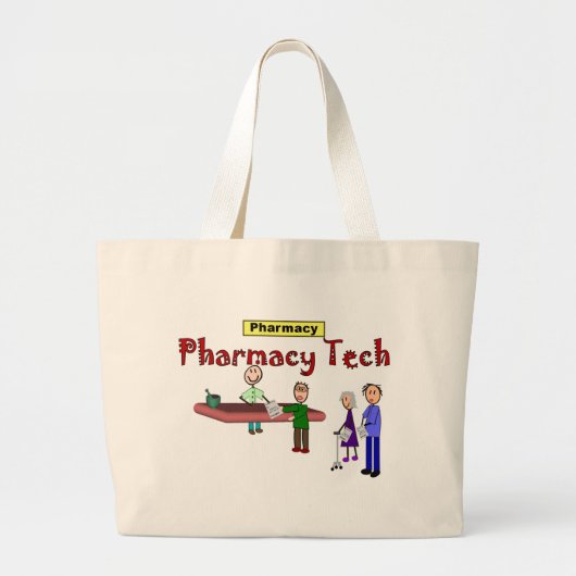 De technologie van de apotheek met het Ontwerp van Grote Tote Bag (Voorkant)