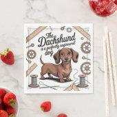 De teckel is een perfect gemanipuleerde hond servet (Insitu)