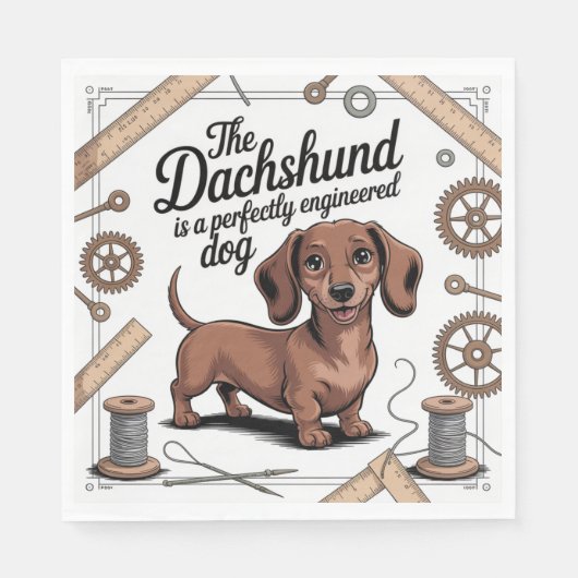 De teckel is een perfect gemanipuleerde hond servet (Voorkant)