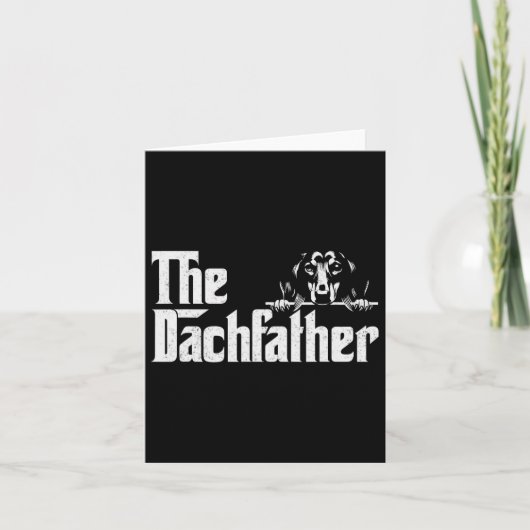 De teckel Vaders Dag Dogfather Gifts Wiener D Kaart (Voorkant)