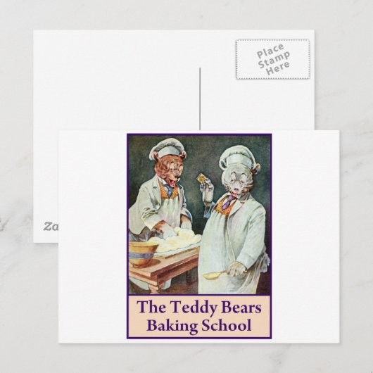 De Teddy Bears Baking School Briefkaart (Voorkant / Achterkant)