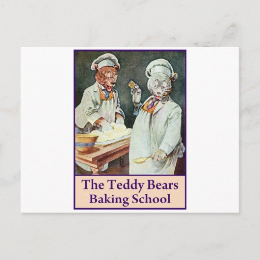 De Teddy Bears Baking School Briefkaart (Voorkant)
