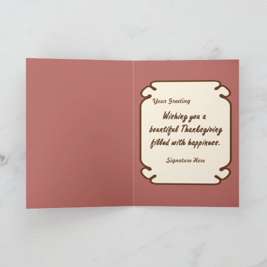 De Teddybeer van de pelgrim Feestdagen Kaart (Binnen)