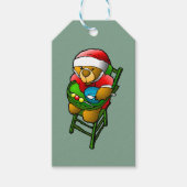 De teddybeer van Kerstmis Cadeaulabel (Voorkant)
