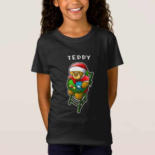 De teddybeer van Kerstmis T-shirt (Voorkant)