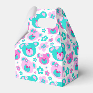 De teddybeer ziet en bloeit gevormde giftdoos bedankdoosjes