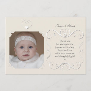 De tedere Foto van het Hart dankt u Bedankkaart