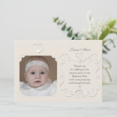 De tedere Foto van het Hart dankt u Bedankkaart (Staand voorkant)