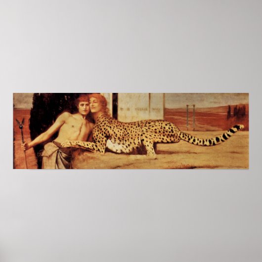 De tederheid van de neushoorn door Fernand Khnopff Poster (Voorkant)