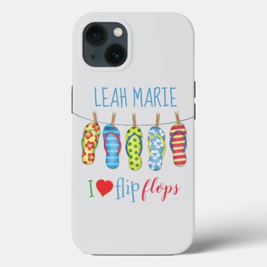 De Teenslippers van het strand Persoonlijke Whimsi Case-Mate iPhone Case (Achterkant)
