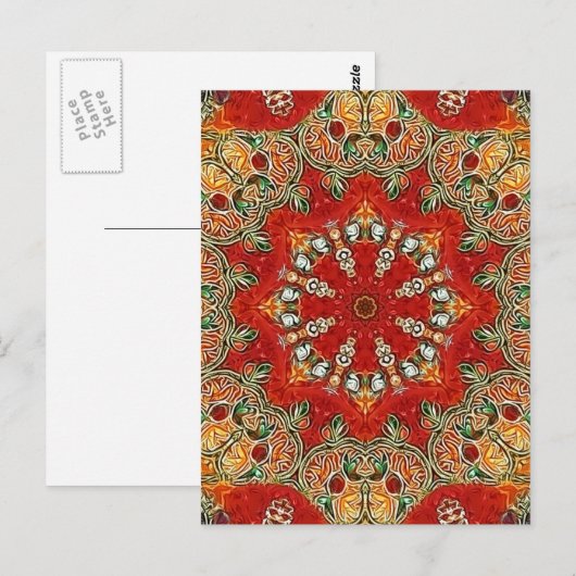 De Tegel Mandala van India Briefkaart (Voorkant / Achterkant)