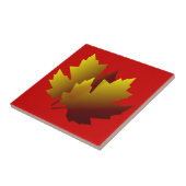 De Tegel van de Bladeren van de herfst Tegeltje (Zijkant)