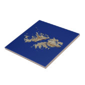 De Tegel van de Kaart van Falkland Eilanden Tegeltje (Zijkant)