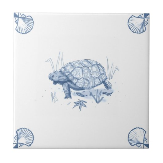 De Tegel van de Tortoise van de Delft met de Hoeke Tegeltje (Voorkant)