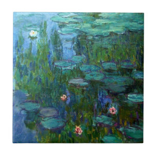 De Tegel van de Waterlelies van Nympheas van Monet Tegeltje