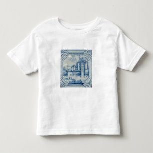 De tegel van het vlot die een trekbrug over een ka kinder shirts