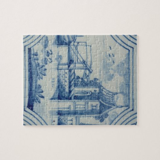 De tegel van het vlot die een trekbrug over een ka legpuzzel (Horizontaal)