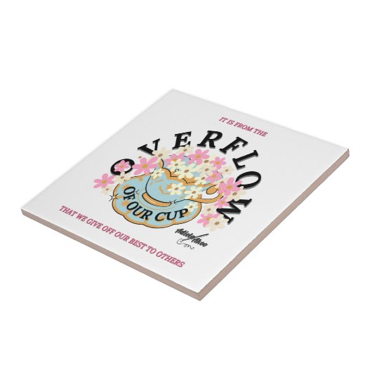 De Tegel van keramische overloop door dichter Adie Tegeltje (Zijkant)