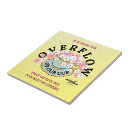 De Tegel van keramische overloop door dichter Adie Tegeltje