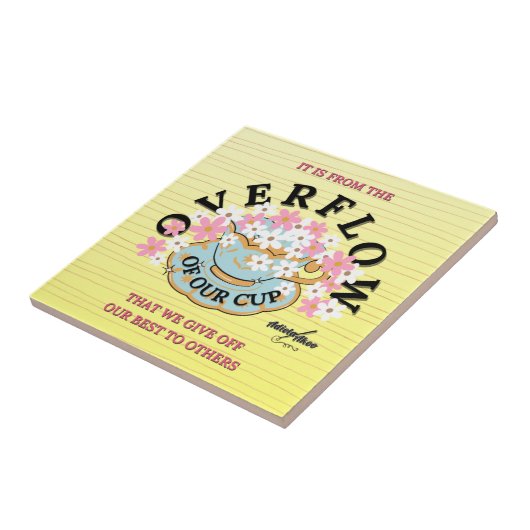 De Tegel van keramische overloop door dichter Adie Tegeltje (Zijkant)