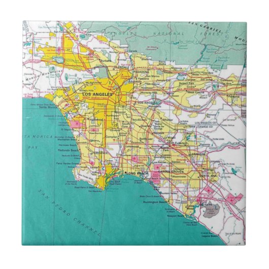 De Tegel van Los Angeles Tegeltje (Voorkant)