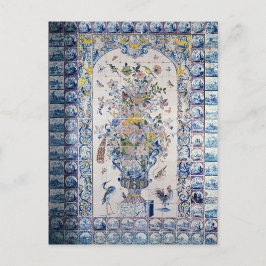 De tegelpaneel van Delft van de badkamers Briefkaart (Voorkant)