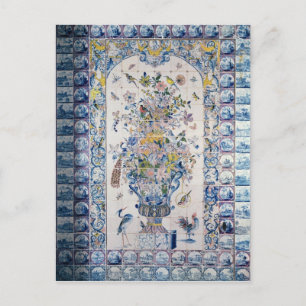 De tegelpaneel van Delft van de badkamers Briefkaart