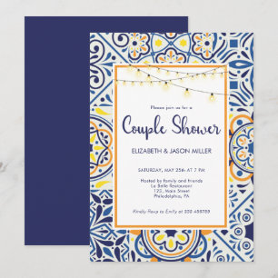 De tegels van de Schotelmachine van de paar en koo Feestdagenkaart