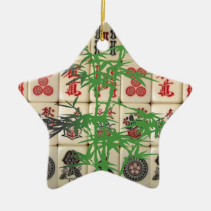 De tegels van Mahjong Keramisch Ornament