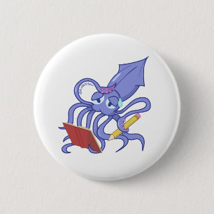 De Teken Calamari Ronde Button 5,7 Cm