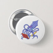 De Teken Calamari Ronde Button 5,7 Cm (Voorkant /achterkant)