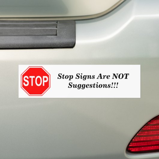 De tekenen van het einde zijn geen suggesties bumpersticker (Op auto)