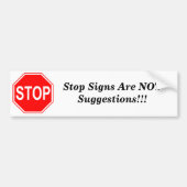 De tekenen van het einde zijn geen suggesties bumpersticker (Voorkant)