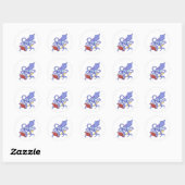 De tekening calamari ronde sticker (Vel)