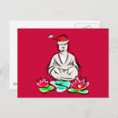 De tekening van Boedha van Kerstmis Feestdagenkaart (Voorkant / Achterkant)