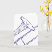 De Tekening van de Blauwe Inkt van het Wenskaart Kaart (Gele Bloem)