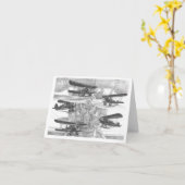 De Tekening van de Luchtvaart van de Tweedekker Kaart (Gele Bloem)