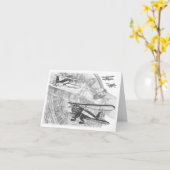 De Tekening van de Tweedekker van Waco YMF door Kaart (Gele Bloem)