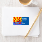 De Tekening van de vlagvlag van Arizona Gepersona Etiket (Insitu)