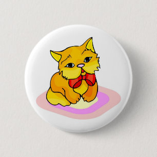 De Tekening van het katje Ronde Button 5,7 Cm