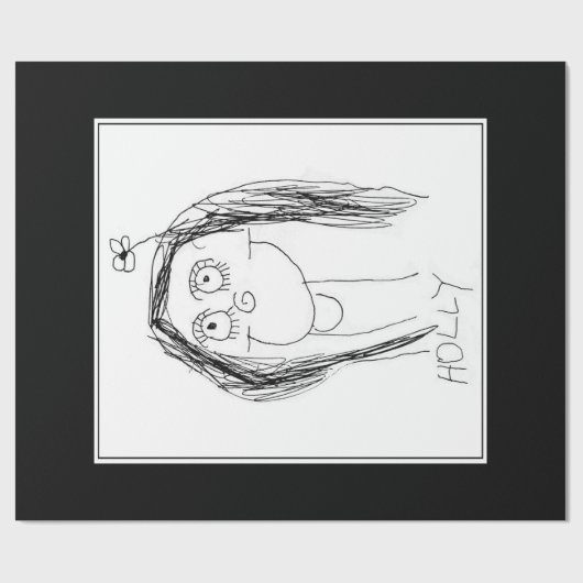 De tekening van uw kind - Moederdag cadeau Cadeaupapier (Vlak)