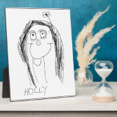 De tekening van uw kind - Moederdag cadeau Fotoplaat (Zijkant)