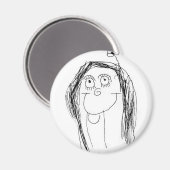 De tekening van uw kind - Moederdag cadeau Magneet (Voorkant / Achterkant)