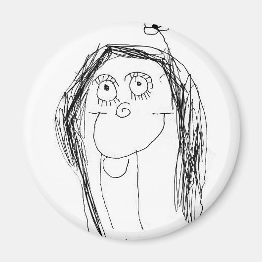 De tekening van uw kind - Moederdag cadeau Magneet (Voorkant)