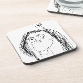 De tekening van uw kind - Moederdag cadeau Onderzetter (Linkerzijde)