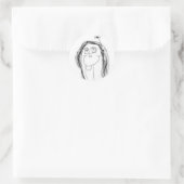 De tekening van uw kind - Moederdag cadeau Ronde Sticker (Tas)
