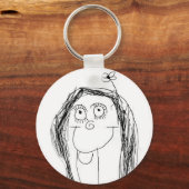 De tekening van uw kind - Moederdag cadeau Sleutelhanger (Voorkant)